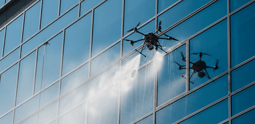 Drone Façade Cleaning